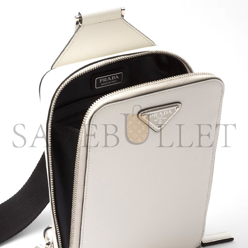 Pra*a brique saffiano leather bag 2vz106 (20*14*4cm)